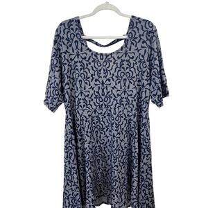 Maurice’s Gray Short-Sleeve Flowy Dress with Cut-Out Detail - Sz. XXL (NWT)